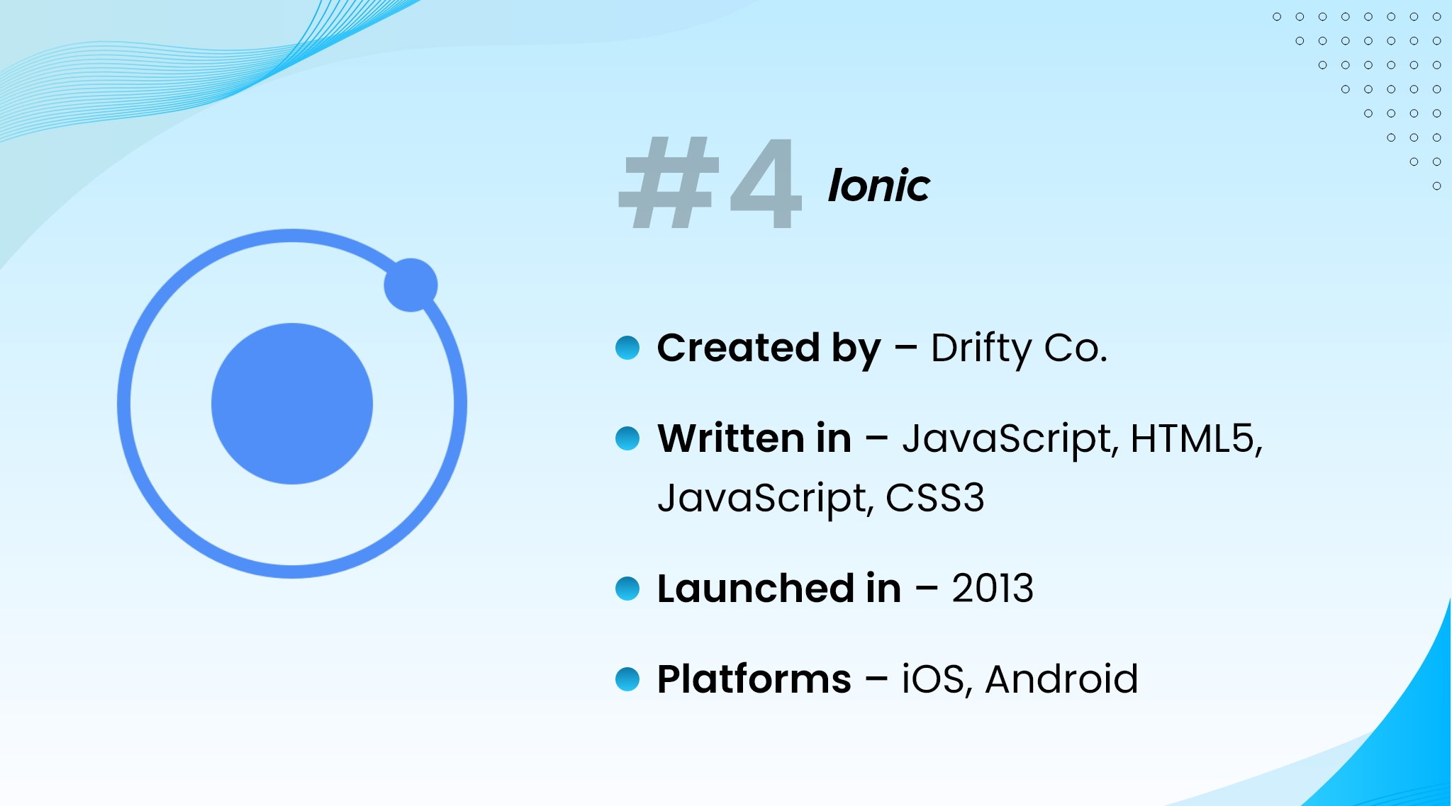 Ionic framework 