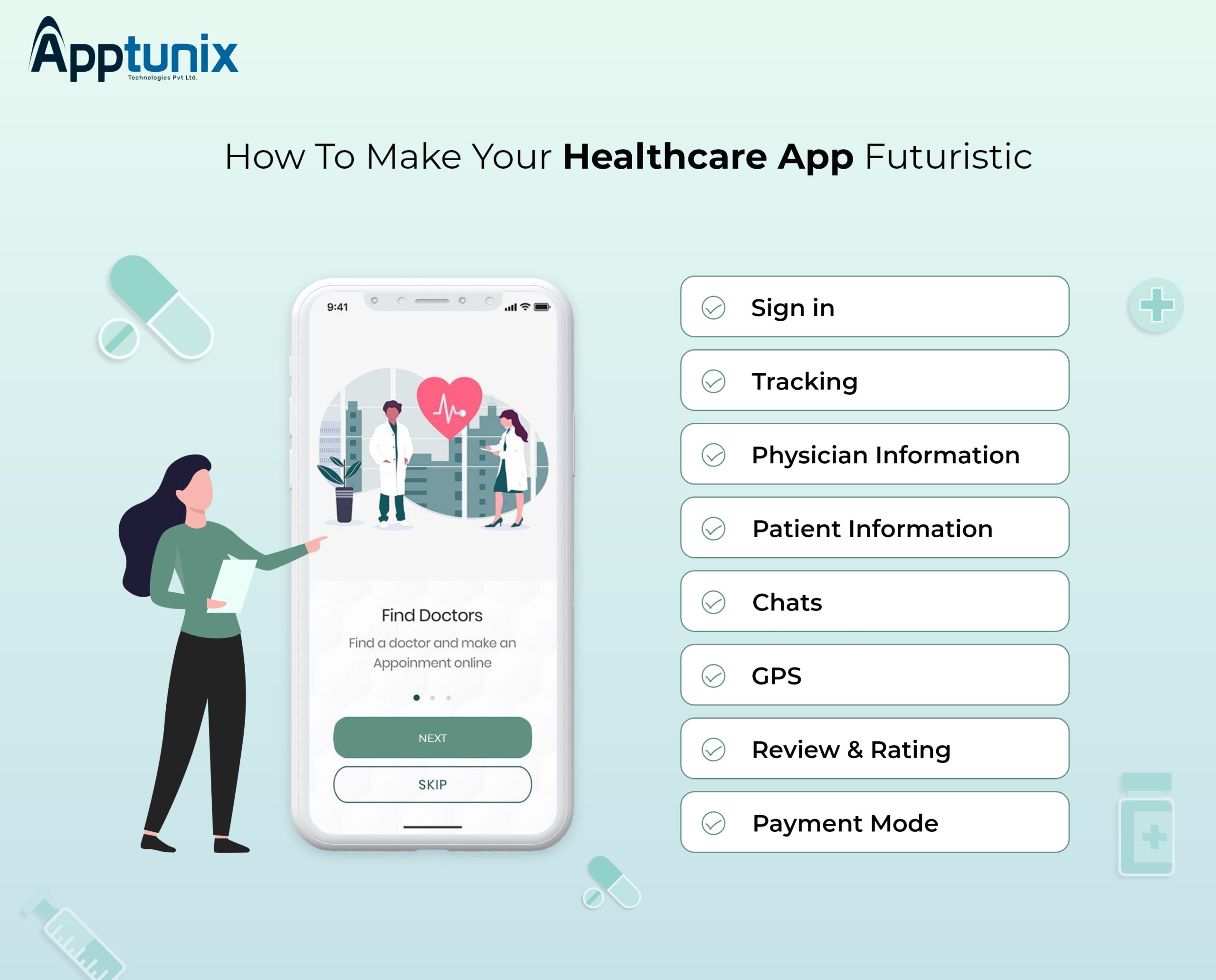 features of health care app