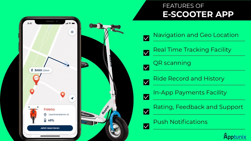 7 Must Have Features of an e-scooter app